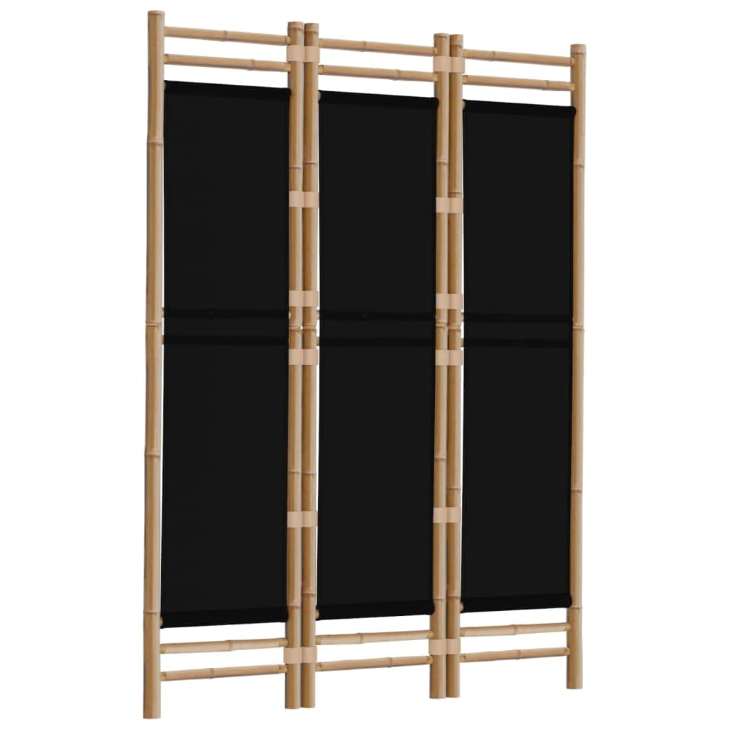 3-częściowy składany parawan z bambusa i płótna, 120 x 180 cm, wolnostojący, nieprzezroczysty, składany, ścianka działowa do salonu, sypialni, biura i prywatności