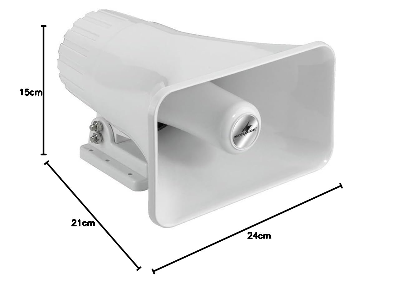 Monacor 30 W/8 Ohm 400–7000 Hz humidité Proof Corne Haut-Parleur