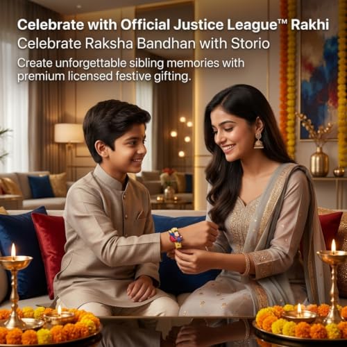 Image of Storio DC Justice League DIY Charms Rakhi | Mix and Match Superheroes | Rakhi for Boys and Girls, Bhaiya, Bhai | Raksha Bandhan Gift