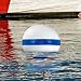 Tellegloww Moor Mooring Buoy for Boat White 12 Ball with Reflective Blue Stripe Attractive Illuminated Buoy