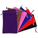 Pack of 6 Mix Color Soft Velvet Pouches w Drawstrings for Jewelry Gift Packaging, 10x16cm