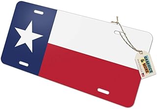 GRAPHICS & MORE Texas State Flag Novelty Metal Vanity License Tag Plate