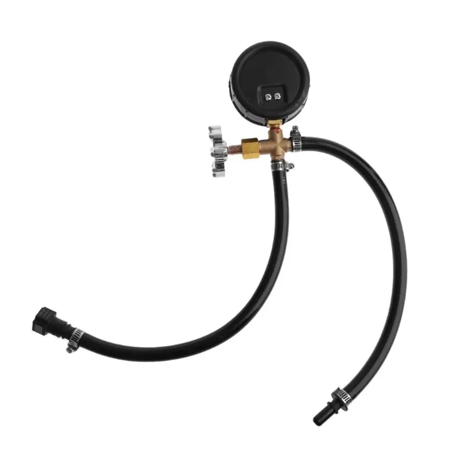 Manometro Pressione Acqua Manometro for test di pressione della pompa iniezione del carburante a collegamento rapido con valvola 0-100 PSI per Auto