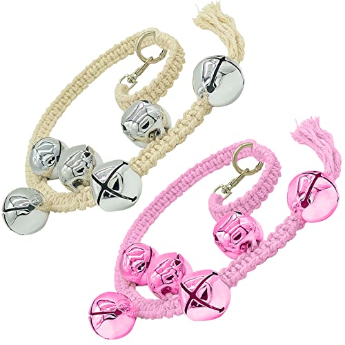 Dog-Hanging-Doorbells-Extra-Loud-Dog-Potty-Training-Bells-Adjustable-Durable-Braided-Rope-Door-Bell-for-Dogs-to-Ring-to-Go-OutsideSilverPink - Cucciolini Doodles   Dog-Hanging-Doorbells-Extra-Loud-Dog-Potty-Training-Bells-Adjustable-Durable-Braided-Rope-Door-Bell-for-Dogs-to-Ring-to-Go-OutsideSilverPink