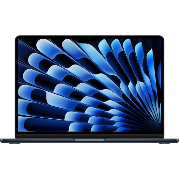 Apple 15" MacBook Air Laptop, M5 Chip mit 10‑Core CPU und 10‑Core GPU: Entwickelt für KI, 15,3" Liquid Retina Display, 16 GB, 1 TB SSD, Touch ID, WLAN 7; Mitternacht; QWERTY Tastatur