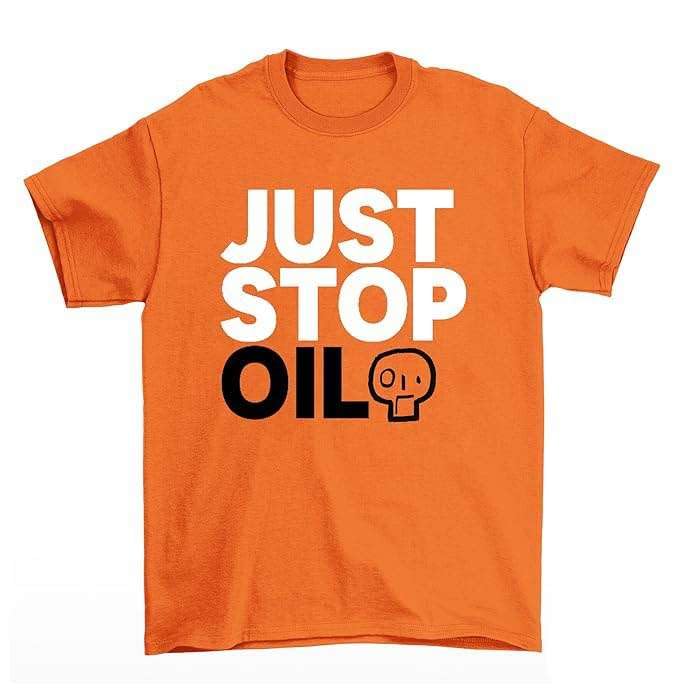 buzz shirts Just Stop Oil Environmental Themed T-Shirt Made from Regular Fit Orange