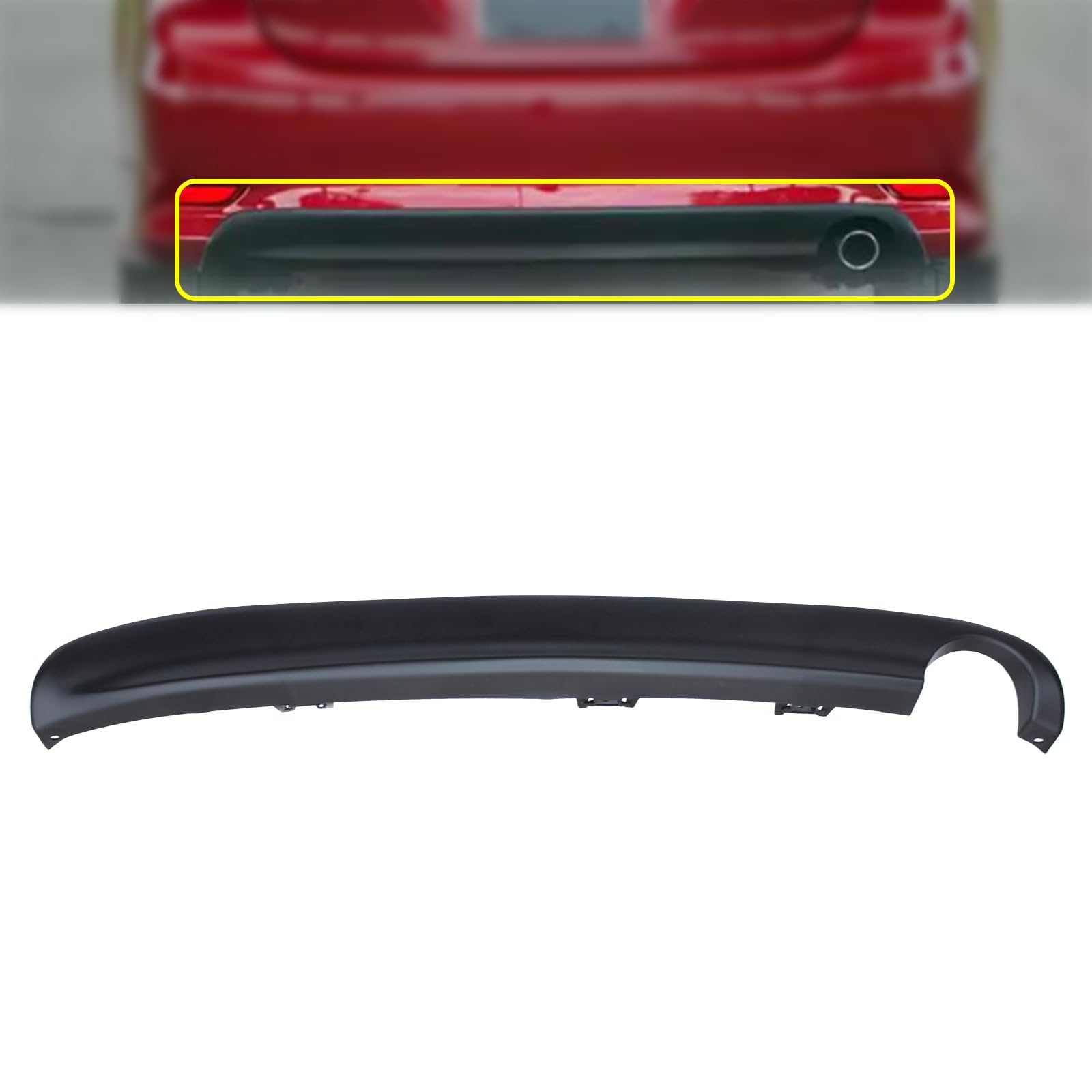 Lower Rear Bumper Diffuser Spoiler Lip For 2011-2013 Toyota Corolla S / XRS