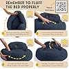 PetJett Calming Dog Bed Medium Size Dog - 30'' Donut Bed, Round Dog Bed, Anti-Slip & Washable Super Soft Fluffy Plush Round Bed, Anti-Anxiety Premium Comfort Pet Bed, Fits Dogs upto 45 lbs - Dark Grey #5