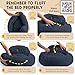 PetJett Calming Dog Bed Medium Size Dog - 30'' Donut Bed, Anti-Slip & Washable Super Soft Fluffy Plush Round Bed, Anti-Anxiety Premium Comfort Pet Bed, Fits Dogs up to 45 lbs - Dark Grey