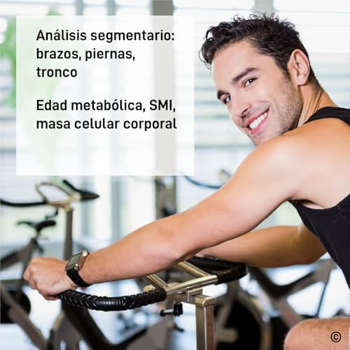 Bascula Bioimpedancia Digital con Pantalla LCD hasta 220Kg GeniaScreen - 56 Mediciones para Masa Muscular Grasa IMC con App - Báscula de Peso Corporal Alta Precisión Wi-Fi Bluetooth 8 Electrodos - imagen 6