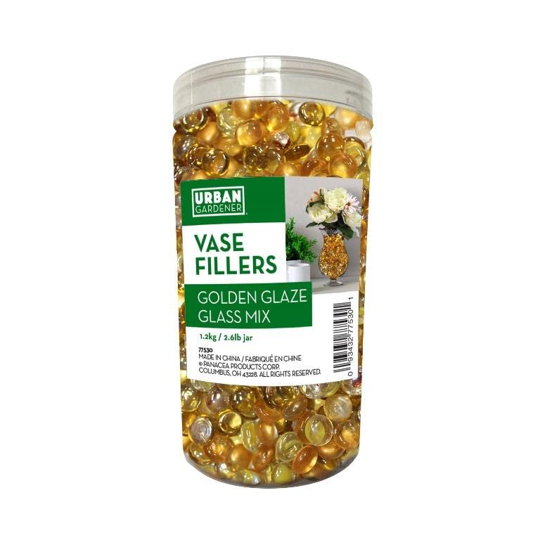 Panacea Vase Filler Golden Glaze Mix Decorative Accents 1.2Kg in Jar