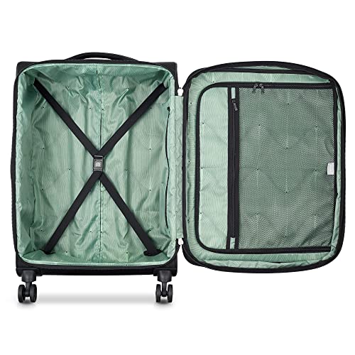 Image of DELSEY PARIS Sky Max 2.0 Softside Expandable Luggage with Spinner Wheels 2 Piece Set, Black (24 Inch /Duffle)