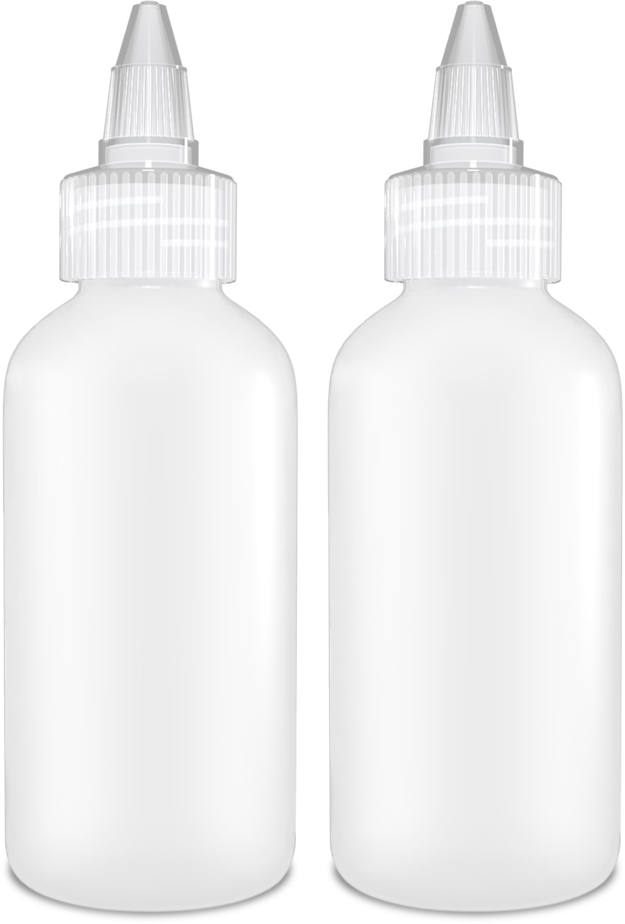 BRIGHTFROM Condiment Squeeze Bottles - 4 OZ Squirt Empty Bottles, Clear Twist Top Cap, Leak Proof - Great for Ketchup, Mustard, Syrup, Sauces, Dressing, Oil, Arts & Crafts, BPA-FREE - Pack of 2
