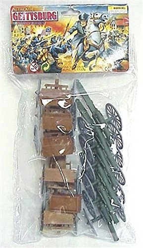 54mm Gettysburg Cannon & Limber Wagon Set (6pc ea.) (Bagged) by BMC ,#G14E6GE4R-GE 4-TEW6W200666