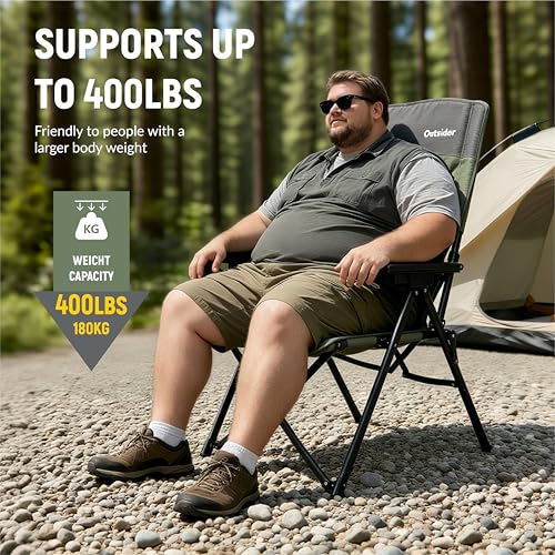 OUTSIDER Silla de Camping Reclinable 3 Posiciones Oversized Verde miniatura 3