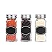 Spice Jars - Spice Containers - Spice Jar - 14 Square Glass Spice Bottles (4 oz) with 60 Chalkboard Labels, Chalk Marker, Stainless Steel Lid, Shaker Insert Tops, Funnel - Complete Organizer Set