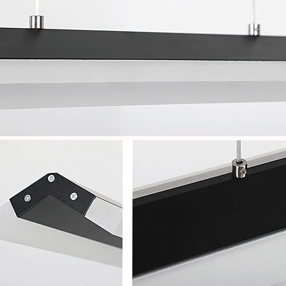 Suspension Lumineuse À Motif Ondulé Linéaire Créatif, Luminaire Suspendu En Métal Pour Salle À Manger Avec Abat-Jour En Acrylique, Lampe Suspendue Moderne À Led Pour Îlot de Cuisine, Lustre Pour Salon