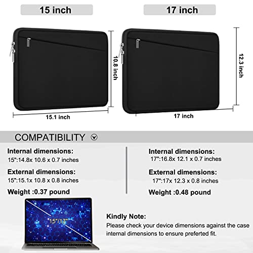 Image of Laptop Sleeve Case 17 inch, Durable Computer Carrying Bag with Front Pocket