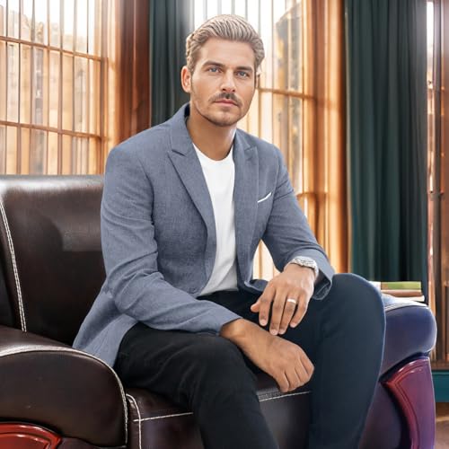 Men's Causal Suit Blazer Slim Fit Sport Jackets for Men Two Button Business Wedding Party Banquet2