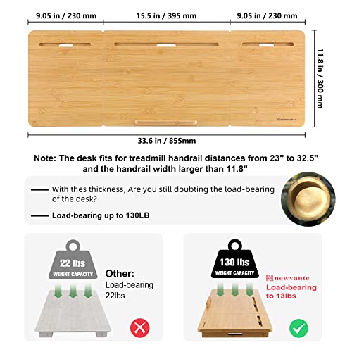 Base para portátil de bambú ajustable para caminadora miniatura 5