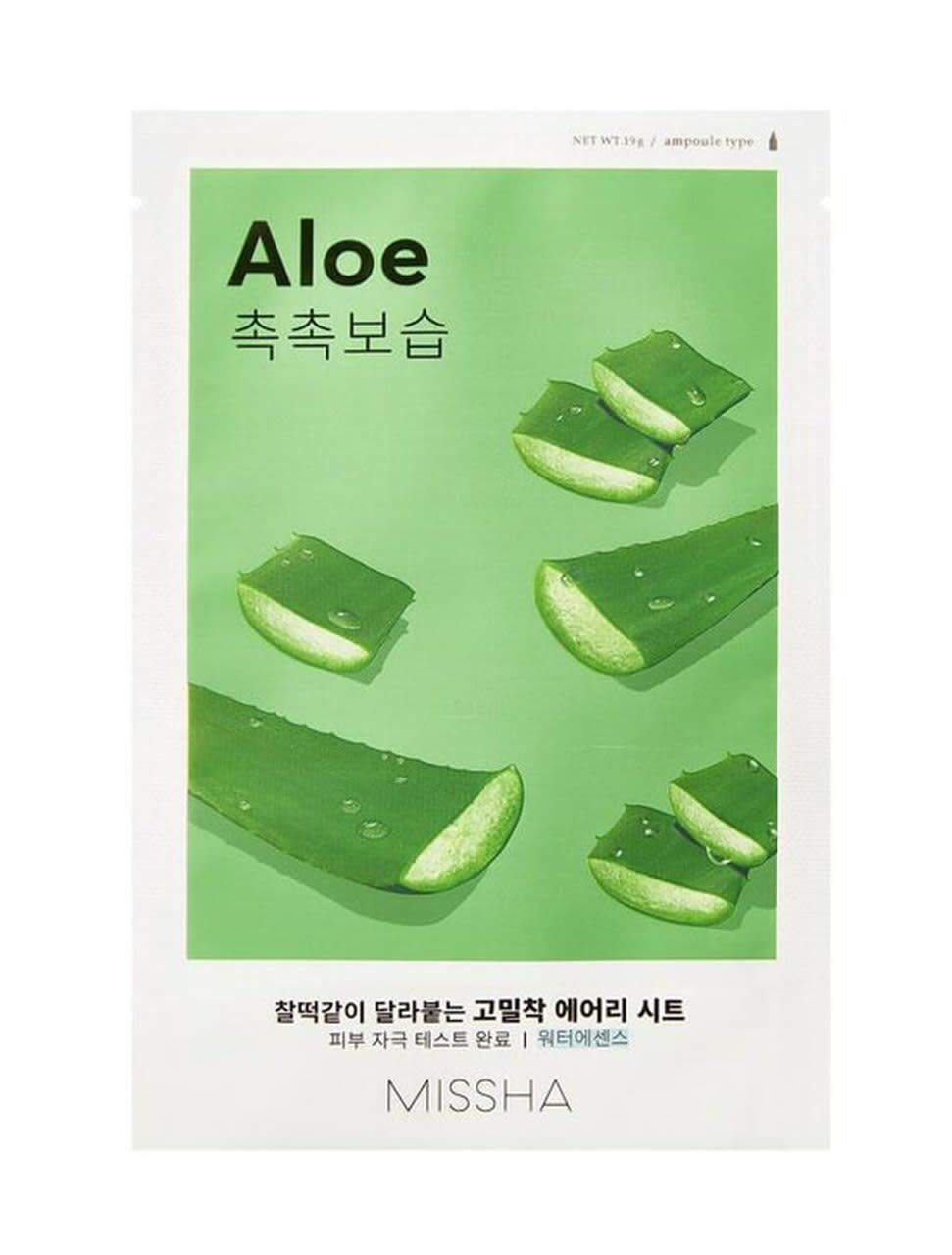 MISSHA Aloe Vera Özlü Esnek Görünüm Sunan Yoğun Nemlendirici Yaprak Maske