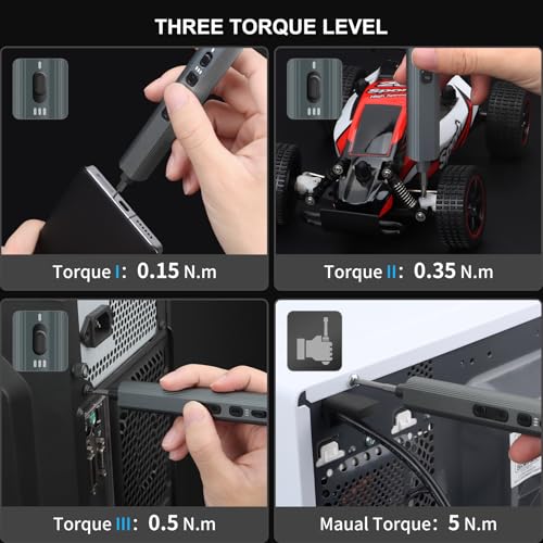 Image of STREBITO 155 in 1 Electric Screwdriver Set, Small Electric Screwdriver Cordless with 140 S2 Magnetic Bits, Electronic Power Screwdriver Repair Tool Kit for RC, Computer, PC Building, Laptop