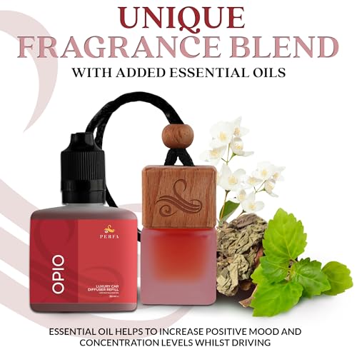 Image of Opio Gift Set Car Air Freshener for Women | Perfume Inspired Car Fragrances | Strong Automotive Freshener with Odor Eliminator Technology | Long Lasting Automotive Freshener by Perfa
