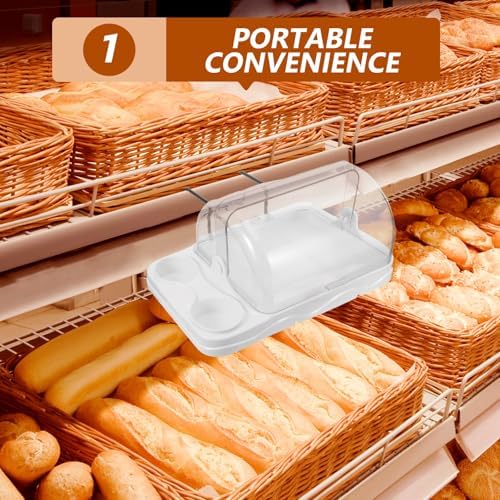 NUOBESTY Kapaklı plastik servis tepsisi, süpermarketler için asılı meyve kasesi, kuru meyveler için düzenleyici, atıştırmalıklar için sunum vitrini - Görsel 5