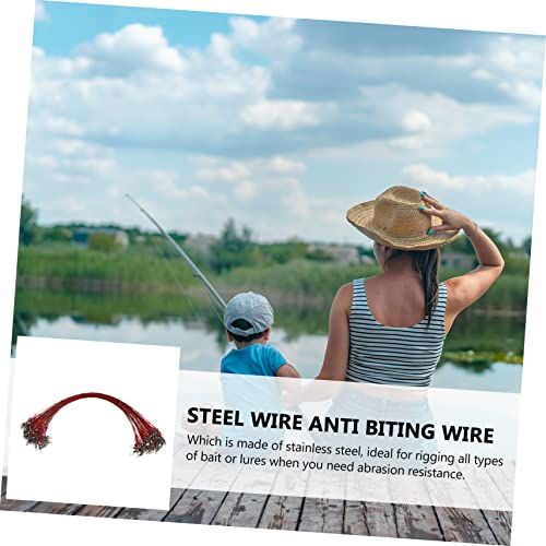100pcs Wire Trace Leader Rig Fishing Accessory con Giratorio miniatura 6