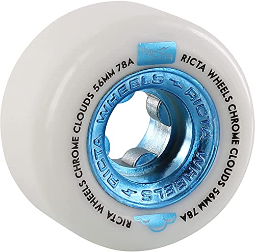 Ricta Ruedas Chrome Clouds Blue 78a monopatín, Unisex, Azul, 56 mm