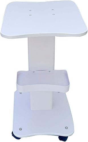 Miniatura 6 de Cozyel Belleza Rolling Trolley Carro Equipo Móvil Salón Spa Servicio Instrumento Peluquería Almacenamiento Bandeja Hierro Marco Blanco