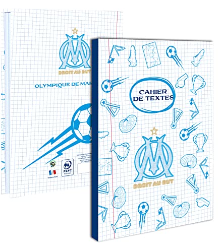 Cahier de texte OM - Rentrée scolaire - Collection officielle OLYMPIQUE DE MARSEILLE - Football Ligue 1