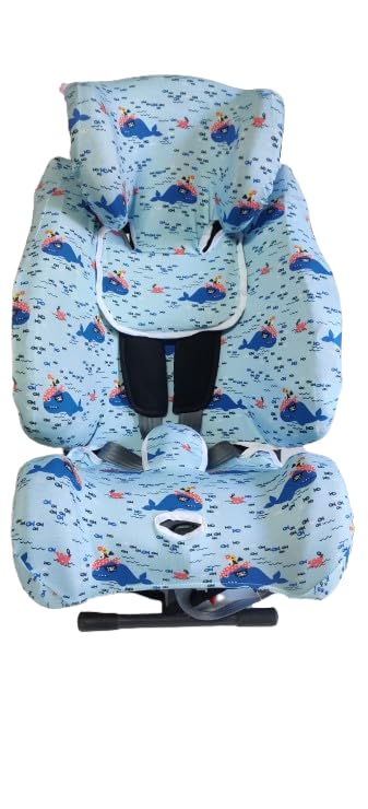 moon-bebe Fund de algodón para Silla de Coche Compatible con Klippan Triofix Century y klippan OPTI 129 (Azul)