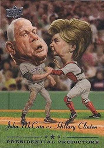 2008 Upper Deck Presidential Predictors #PP-11A John McCain/Hillary Clinton NM-MT