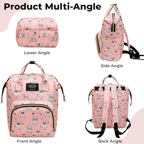 Image of Kraptick Diaper Bags Backpack, Diaper Bags for Mom for Travel, Baby Diaper Bag, Maternity Bags for Mother and Baby, Nursing Bags for Mothers, Diaper Bag Handbag (ANIMAL PRINTED)