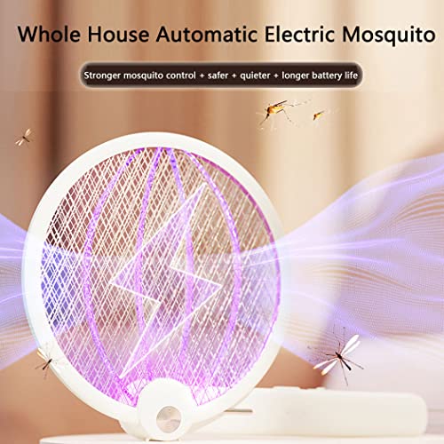 2 in 1 Elektrische Vliegenmepper & Muggenlamp 3000v Draagbare Hoogspanningsmuggenval Met Uv-straal En Elektrische Schok Oplaadbare Muggenverdelger Lamp Bug Zapper Voor Thuishotel,Groen - Image 3