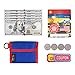 Rough Enough Boys Wallet for Kids Teen Boys First Wallet with Neck Lanyard Keychain Blue