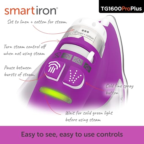 Image of Oliso TG1600 ProPlus Auto-Lift Steam Iron, Quilting Sewing & Clothes, 1800W