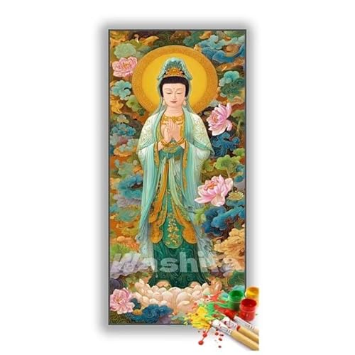 �������G �{�f�B�T�b�g�o �� �����h��G �L�b�g DIY ��l ���S�Ҍ��� �f�W�^�����G ��h�� �����L�b�g�ɂ��G�� Paint By Numbers �A�N�����y�C���g ���ʉ� �����Ńy�C���g �z�[�� �I�t�B�X���� �M�t�g 20x40 cm, �t���[����