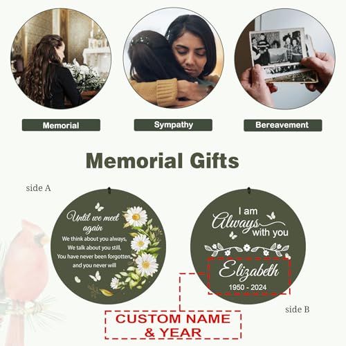 Image of ASTARIN 36 inch Memorial Wind Chimes for Loss of Loved One, Personalized Wooden Wind Chime Bereavement Gifts for Loss of Child Mother Father, Custom Windchime in Memory of Loss(Produced in Texas)