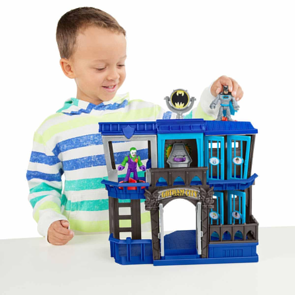 Fisher-Price Imaginext DC Super Friends Batman Toy Gotham City Jail Recharged Playset for Preschool Pretend Play Kids Ages 3+ Years, HHP81