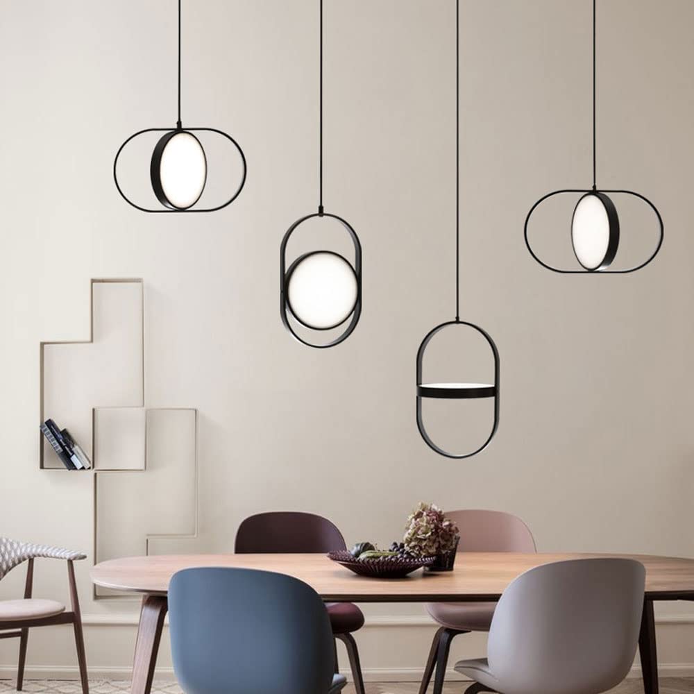LED nórdico mini iluminación colgante sala de estar ajustable acrílico colgante lámparas de araña para restaurante cocina isla colgante luces colgantes negro Made in China