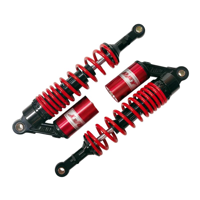 320mm 12.5 Zoll 7mm Feder Universal Motorrad Stoßdämpfer Hinterradaufhängung ATV Quad Roller Dirt Bike Für CBR600 CBR400 CB500 YZF XC EXC XCF Rot Schwarze