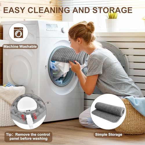 Extra Large Heating Pad for Back Pain Relief & Cramps - Electric, Moist & Dry Heat, 9 Heat Settings, Machine Washable, Great Gift for Women