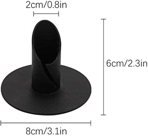 Miniatura 6 de Portavelas soporte de metal negro para candelabro moderno portavelas de hierro para velas cónicas mesa romántica para boda cumpleaños cena hogar y