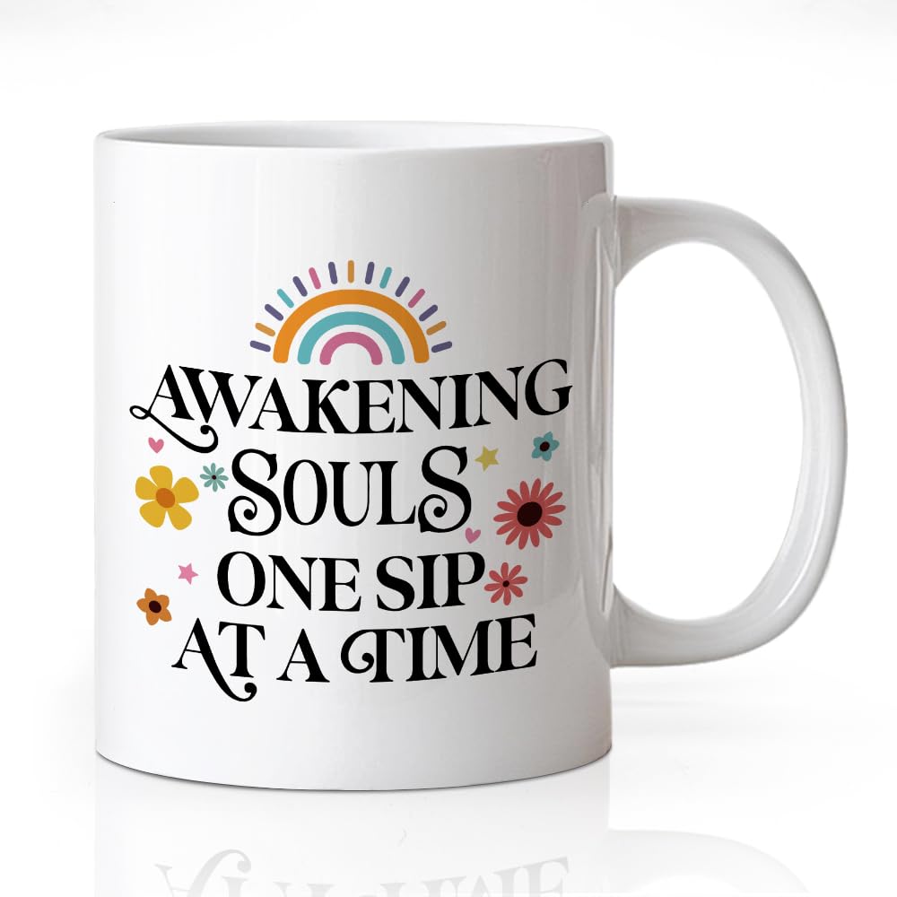 Awakening Souls One Sip At A Time Coffee Mug Spiritual Heal Gifts for Tea Coffee Lover Yogis Meditator