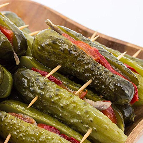 Bocaditos de Anchoa - Pepinillo Relleno de Anchoa y pimiento natural