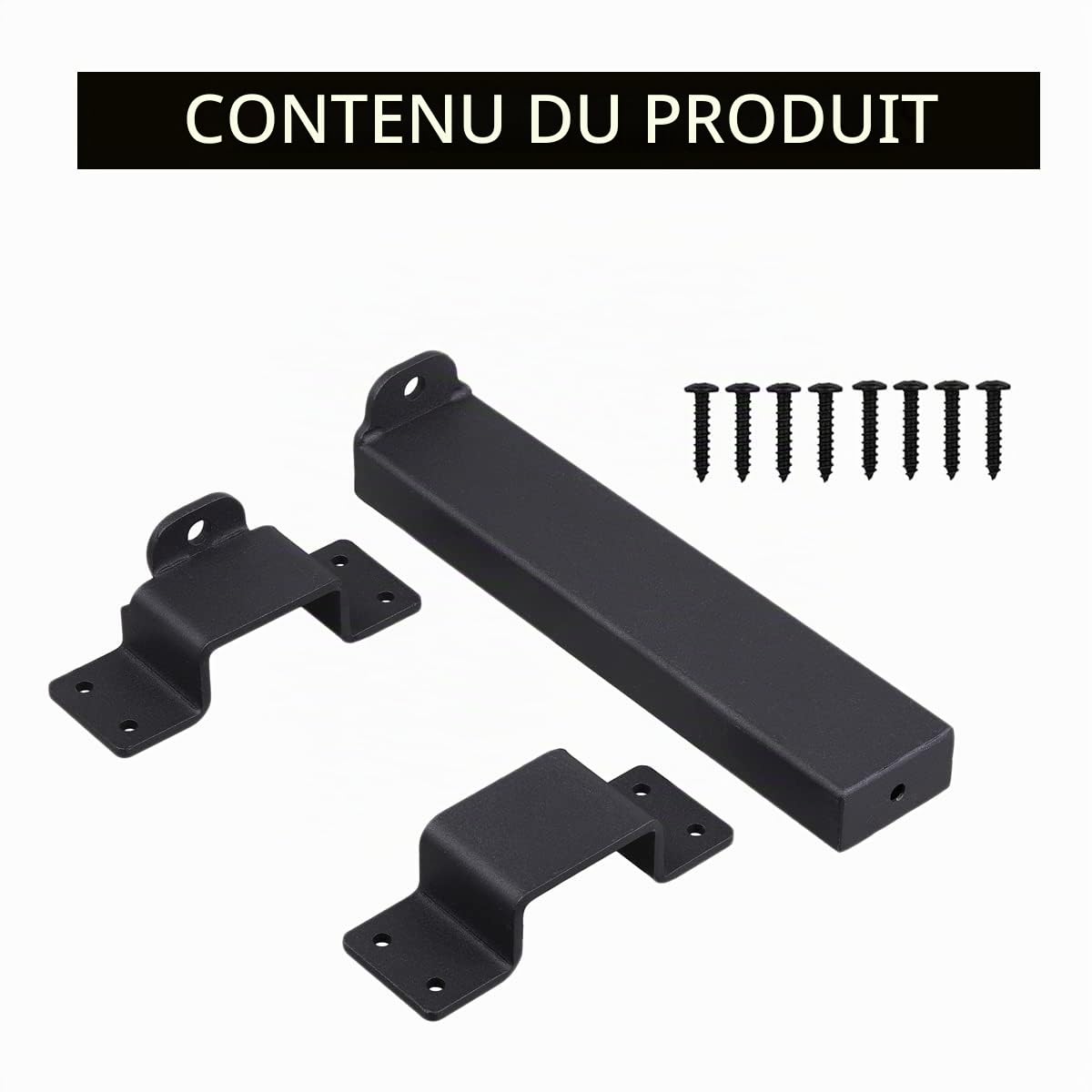 Verrou de portail robuste, loquet de porte réglable avec trou de cadenas pouvant être cadenassé pour plus de sécurité, pour portail de porte de grange, clôtures, garages, etc. (2 pièce)