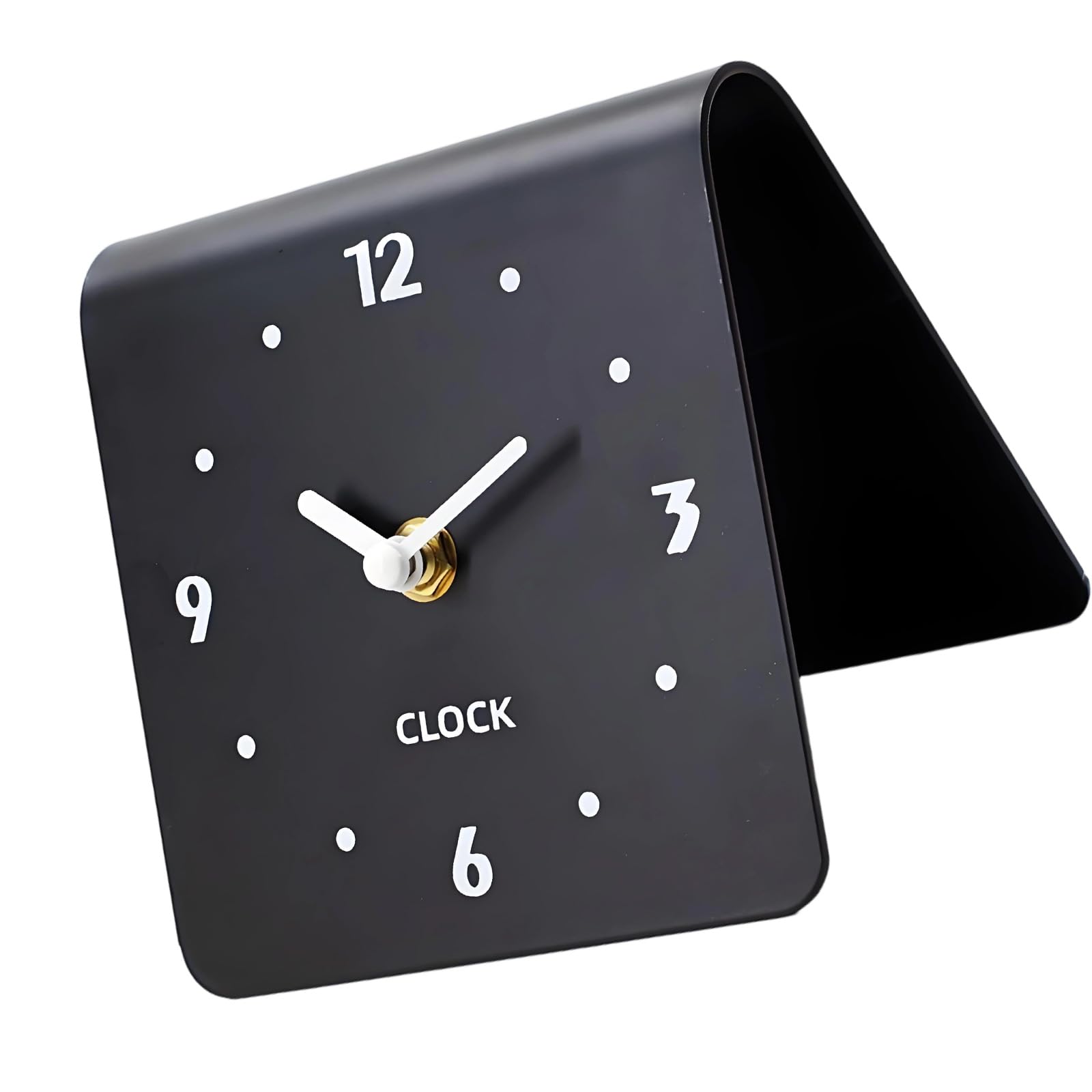 carotoe Battery Operated Desk Clocks Silents Not Ticking Analog Small Clock Decorative Tabletop Clock for Bedside Bedroom Kitchen Small Desk Clocks Battery Operated