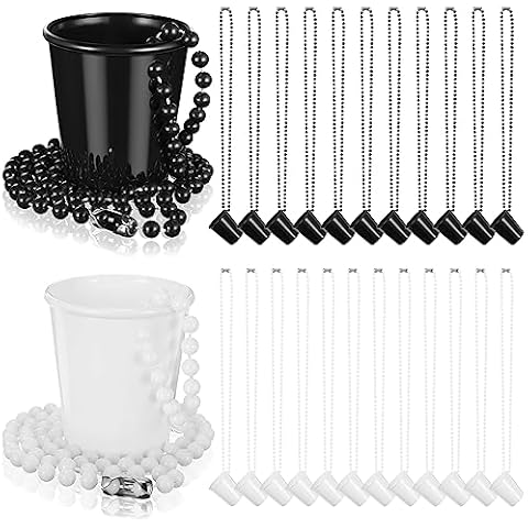 Dandat 24 Pcs Shot Glass Necklace Set Cover